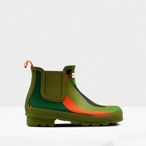 Hunter Original Rockpool Camo Chelsea Boots (P325H) Ireland